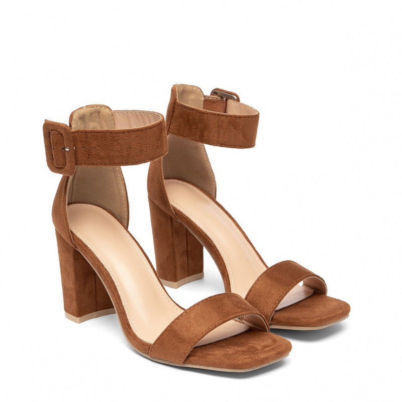 Damen Blockabsatz-Sandalen mit verstellbarem Riemen EB