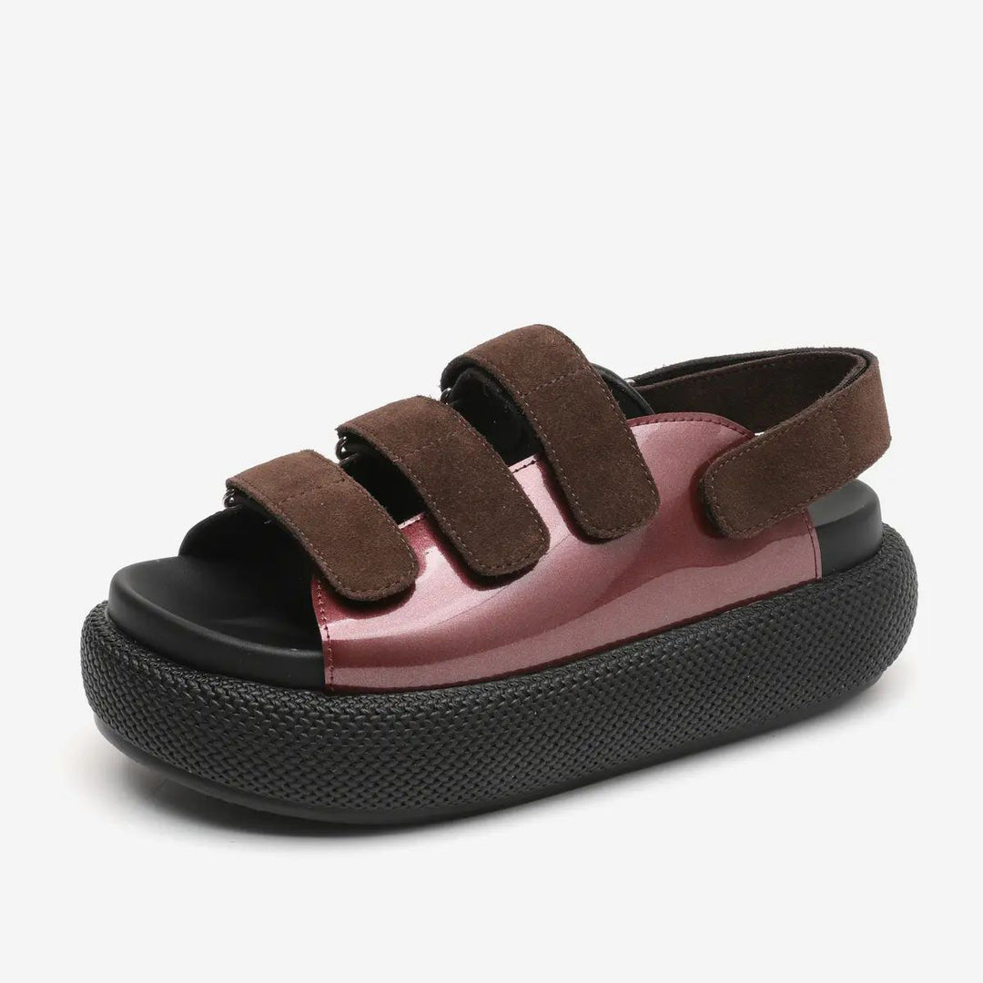 Damen Komfortable Sandalen mit verstellbaren Klettverschlüssen und luftiger Sohle EB