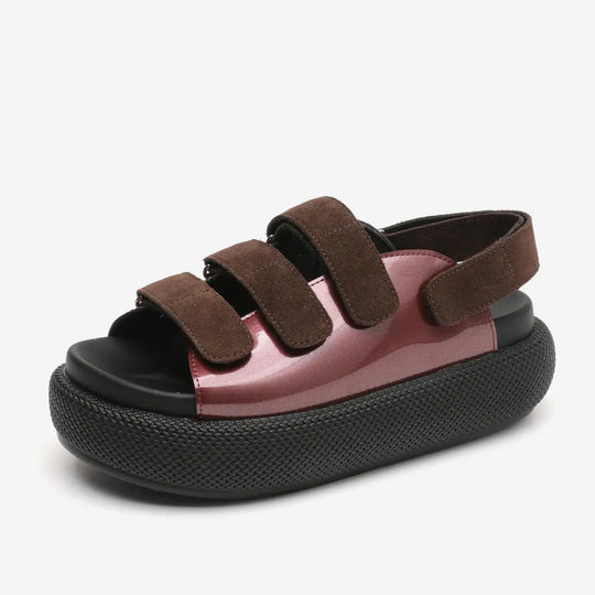 Damen Komfortable Sandalen mit verstellbaren Klettverschlüssen und luftiger Sohle EB