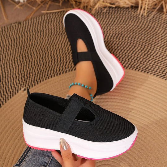 Damen modische Slip-On Sneakers mit Plateau EB