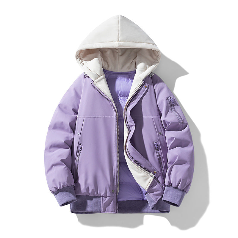 Damen wattierte Übergangsjacke mit abnehmbarem Kapuzensystem und stylischem Innenfutter EB
