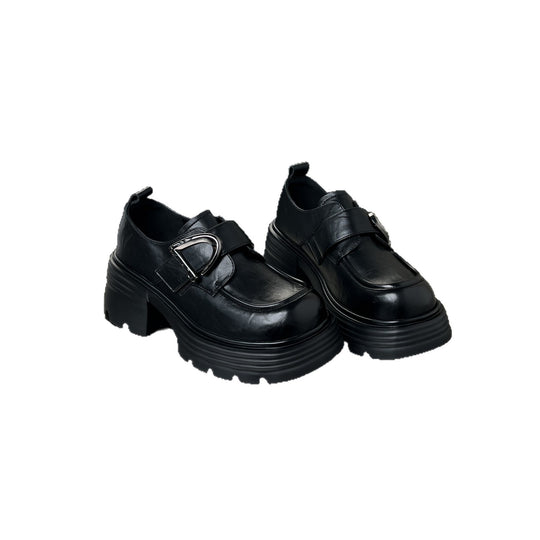 Damen Chunky Loafers mit dekorativem Schnallenverschluss EB