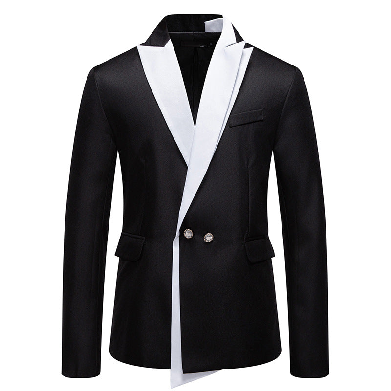 Herren Eleganter Smoking-Blazer mit kontrastreichem Revers EB