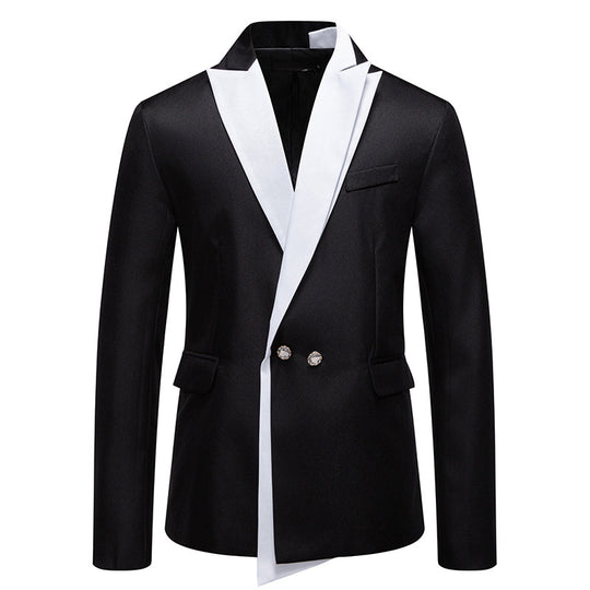 Herren Eleganter Smoking-Blazer mit kontrastreichem Revers EB