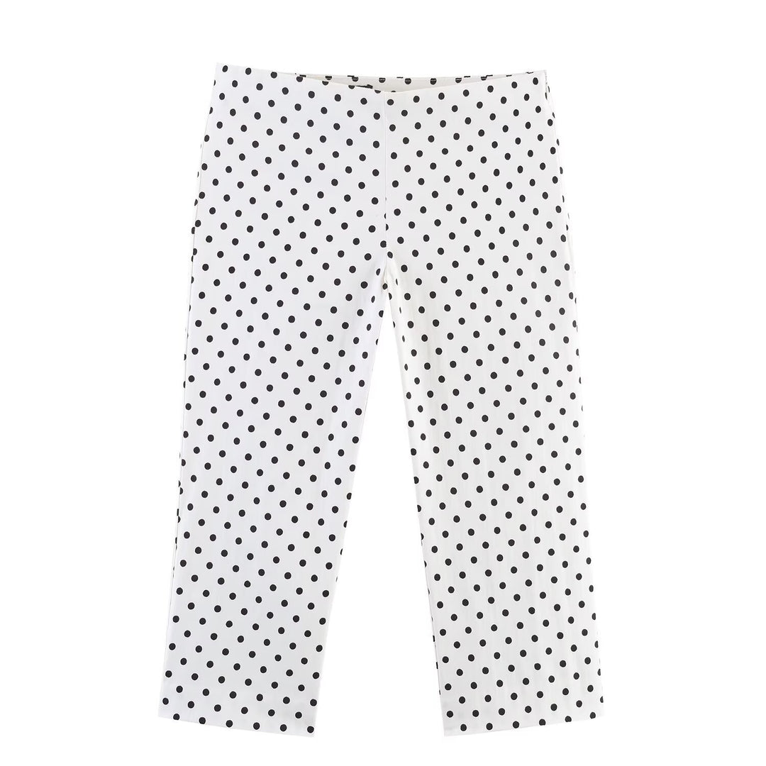 Damen Leggings mit modernem Punktedesign und elastischem Bund EB
