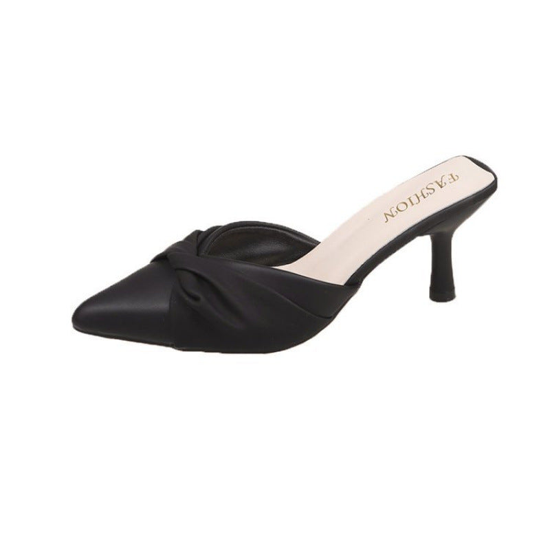 Damen Sling-Pumps mit stilvollem Knotendesign und elegantem Absatz EB