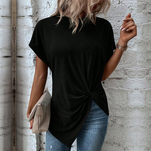 Damen Oversize T-Shirt mit Knoten-Detail EB