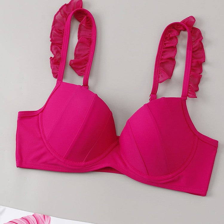 Damen Bikini-Set mit Rüschendetails und fließendem Rock EB