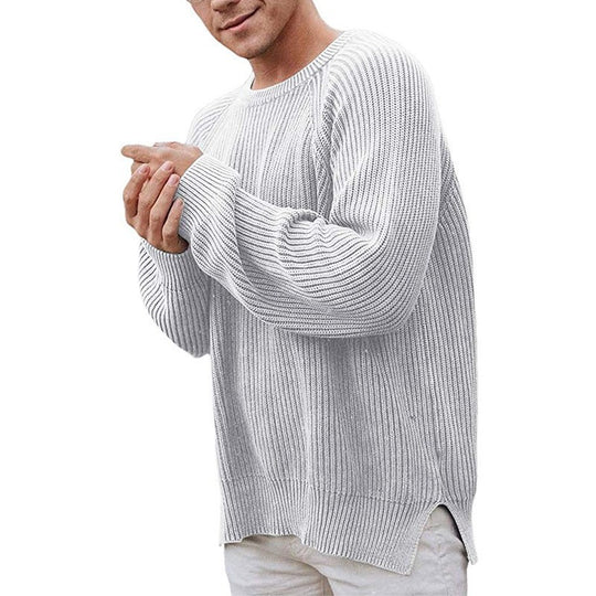 Herren eleganter Strickpullover mit strukturiertem Design und modernem Schnitt EB