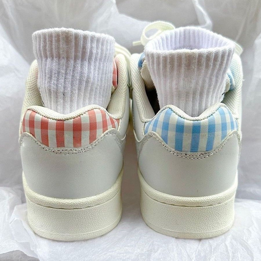 Damen Sneakers mit karierter Applikation und bequemer Dämpfung EB