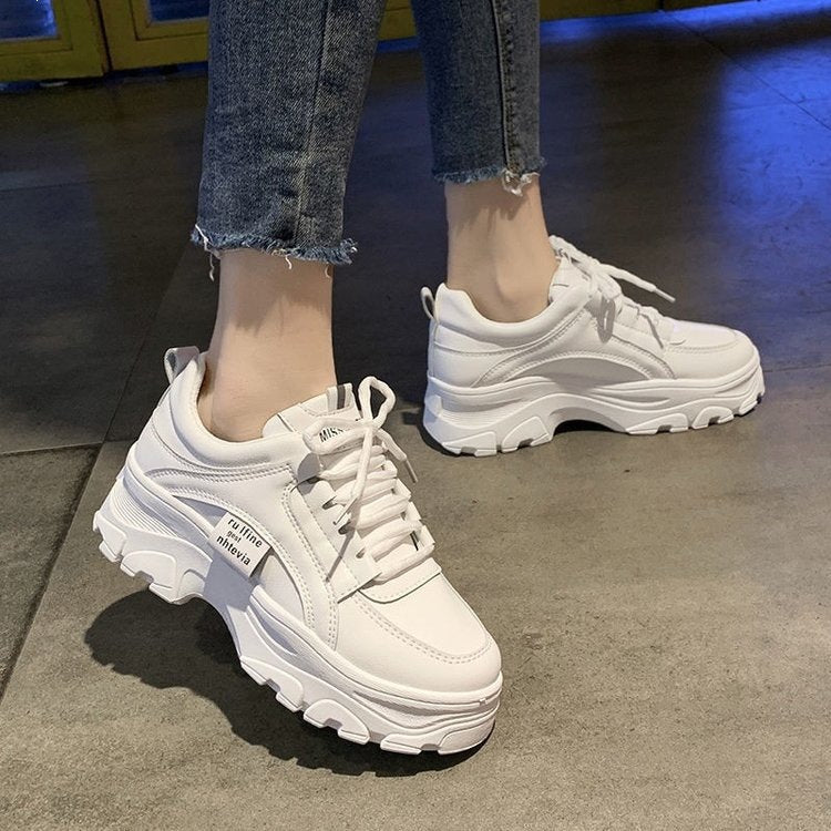 Damen Chunky Sneakers mit rutschfester Sohle und atmungsaktivem Obermaterial EB