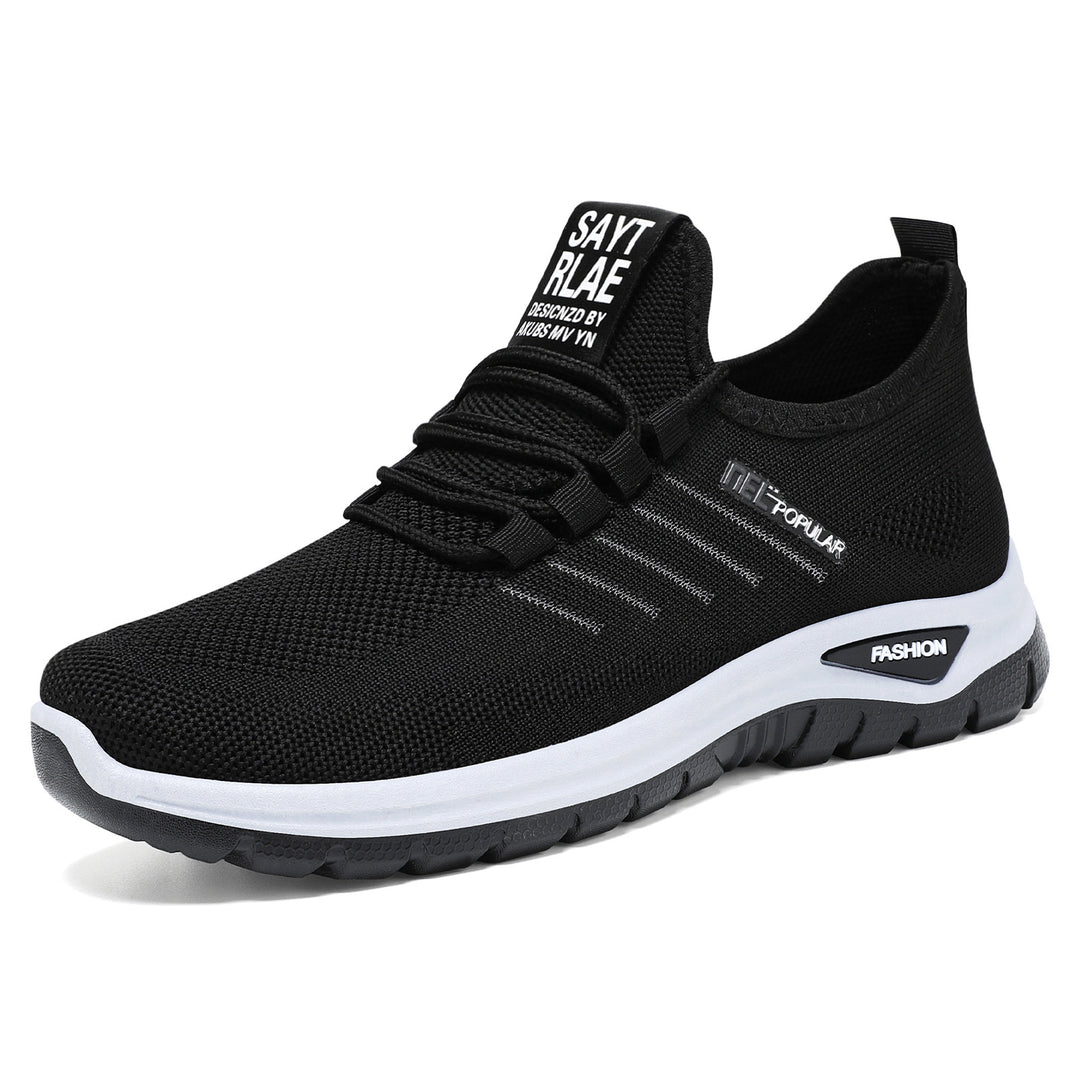 Damen nan ultraleichter Strick-Sport-Sneaker mit Elastikeinstieg, stoßdämpfender Plateau-Zwischensohle und griffiger Profillaufsohle EB
