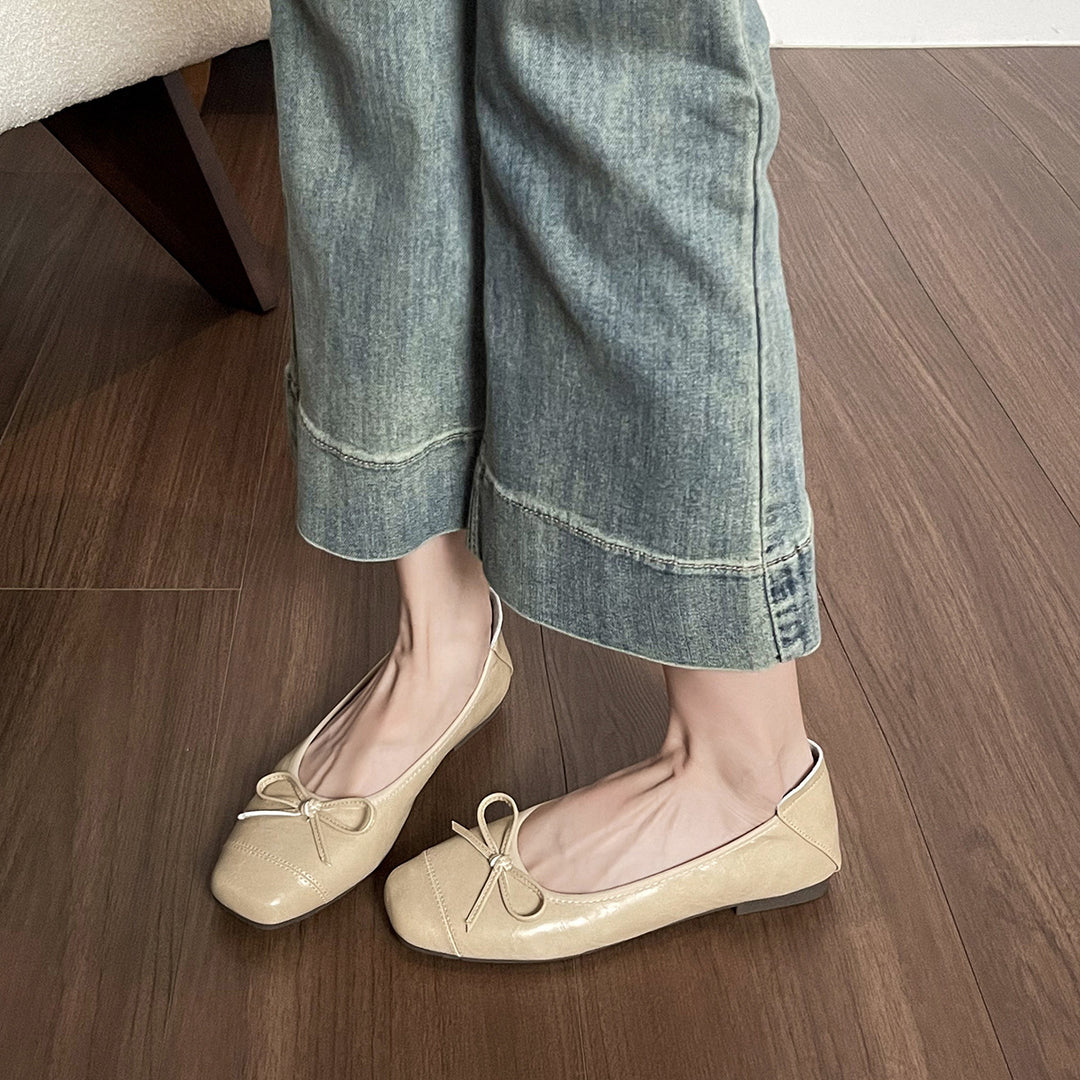 Damen Ballerinas mit zartem Schleifendetail und komfortablem Innenfutter EB