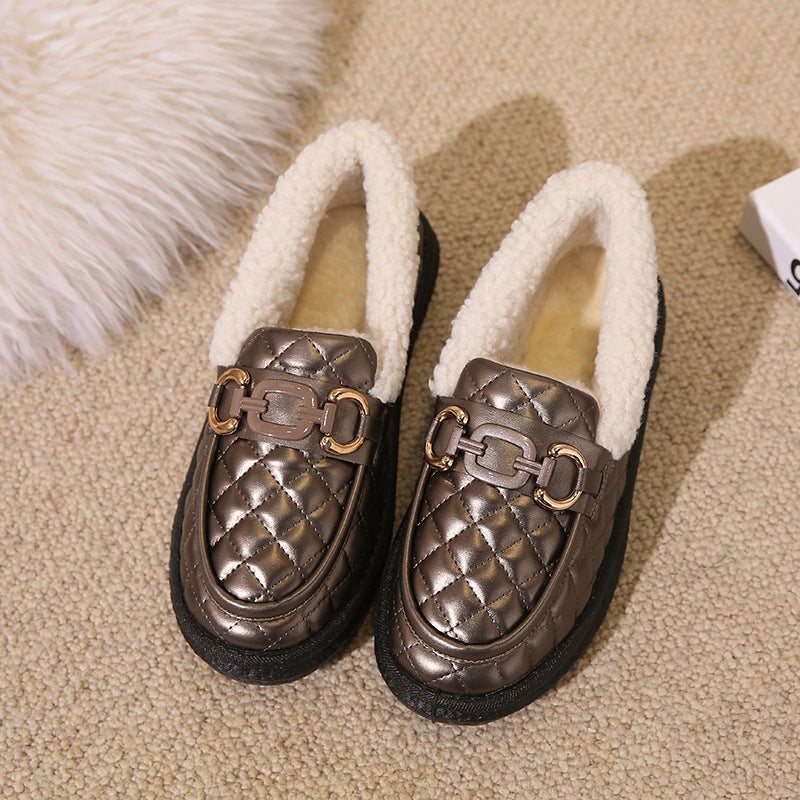 Damen Kuschelige Hausschuhe mit stylischem Steppdesign und wärmendem Innenfutter EB