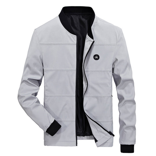 Herren sportliche Bomberjacke mit elastischen Bündchen und praktischen Reißverschlusstaschen EB