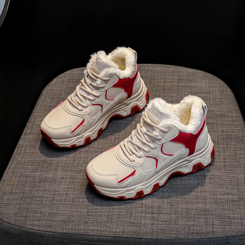 Damen Warmgefütterte High-Top Sneakers mit strapazierfähigem Obermaterial EB