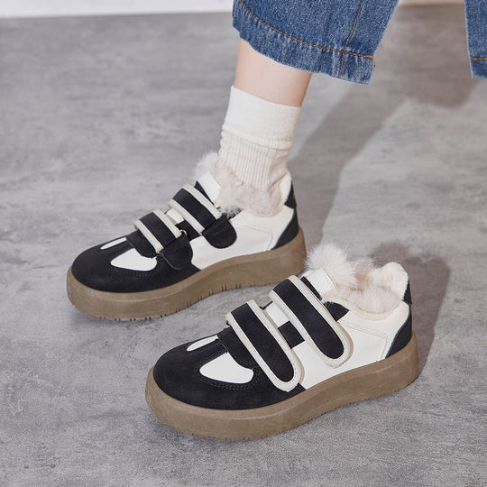 Damen Sportliche Sneaker mit praktischem Klettverschluss und weichem Futtermaterial EB