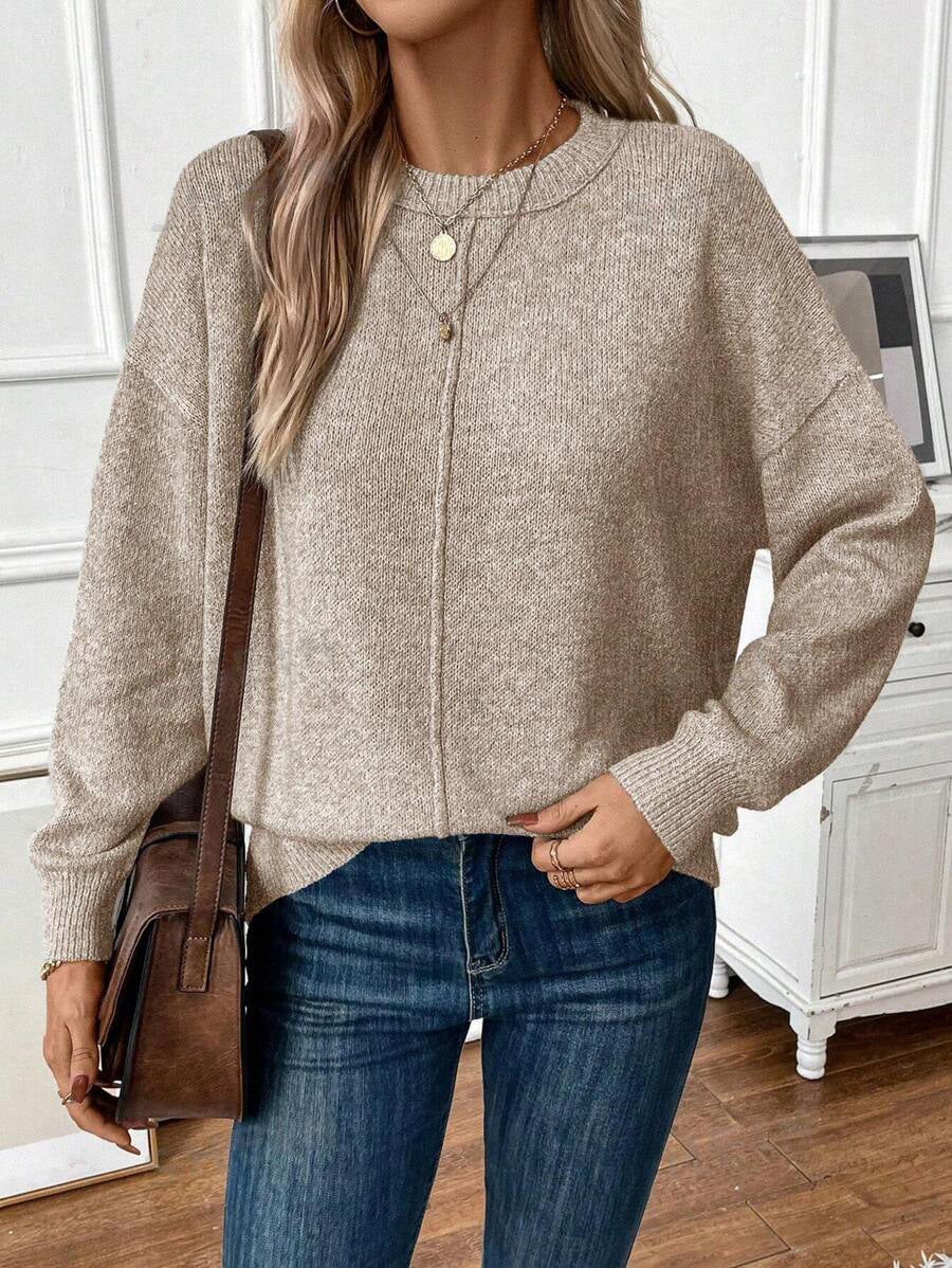 Damen lässiger Strickpullover EB