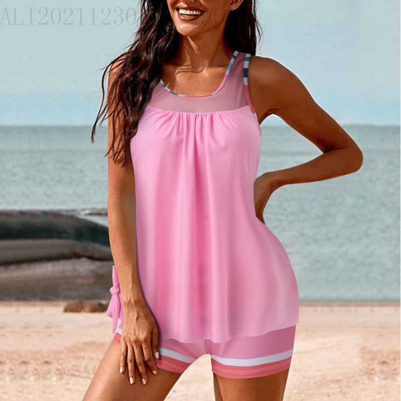 Damen Sportliches Strandoutfit mit modischer Raffung EB