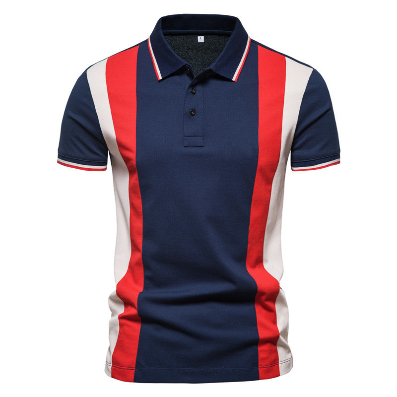 Herren Polohemd mit modischem Farbblock-Design und hochwertiger Baumwollmischung EB