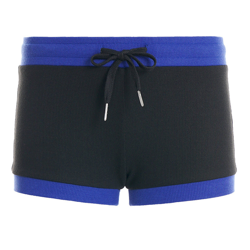 Damen Sportliche Shorts mit elastischem Bund und Kordelzug EB