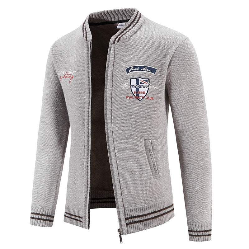 Herren sportliche Strickjacke mit vielseitigem Design EB