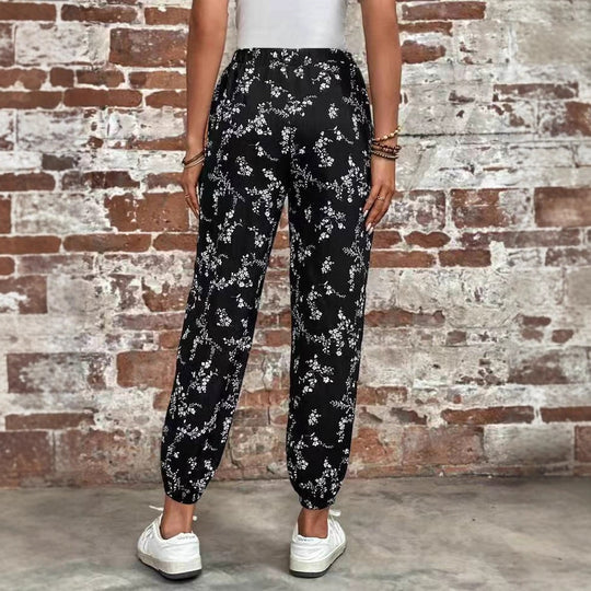 Damen Komfortable Blumenmuster Jogginghose EB