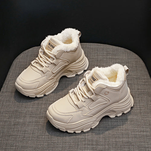 Damen Winterliche High-Top Sneakers mit weichem Fleece-Futter EB