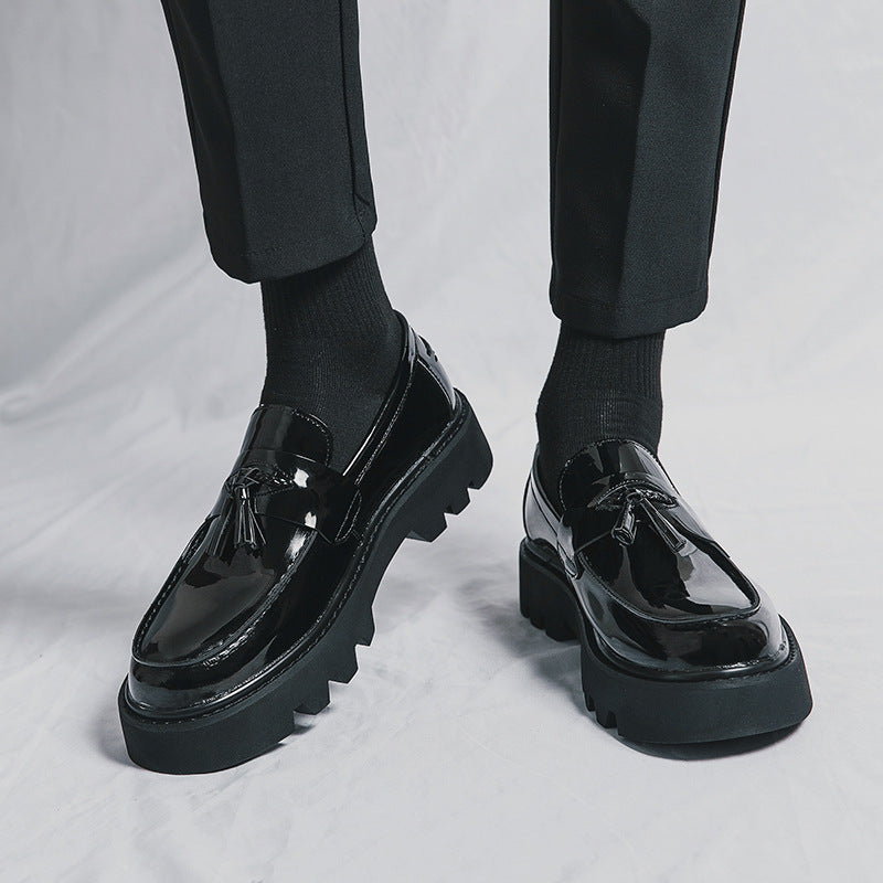 Damen elegante Loafers mit strukturiertem Obermaterial und robustem Profil EB
