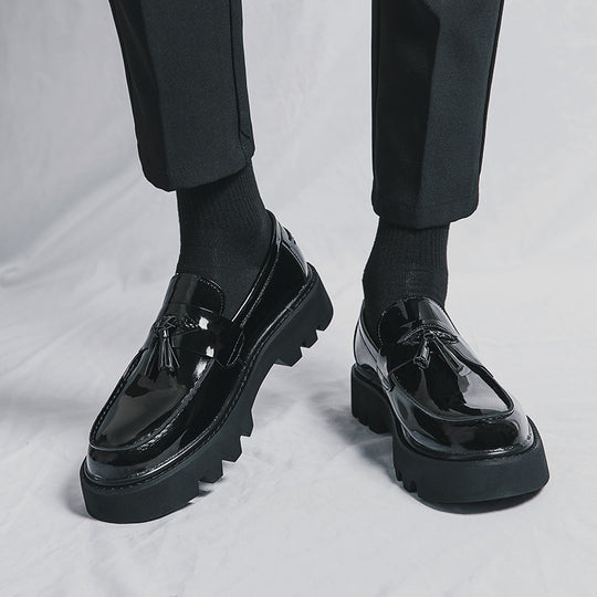 Damen elegante Loafers mit strukturiertem Obermaterial und robustem Profil EB
