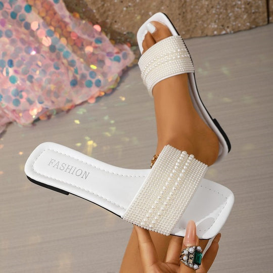Damen Komfortable und elegante Slipper mit flachem Design EB