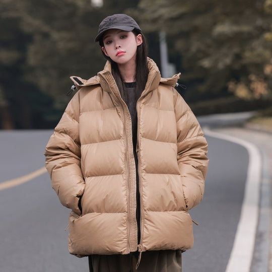 Damen modischer Pufferparka mit verstellbarem Kapuzensystem und weichem Innenfutter EB