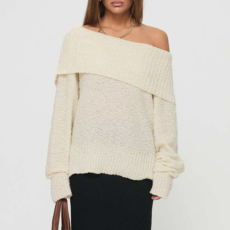 Damen Off-Shoulder Strickpullover EB