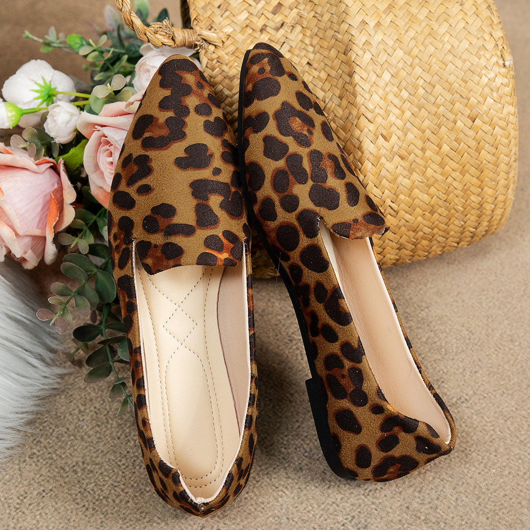 Damen Ballerinas im modernen Leopardenmuster EB