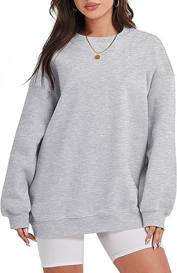 Damen nan extraweites Oversize-Sweatshirt mit überschnittener Schulter und angerautem Innenfutter EB