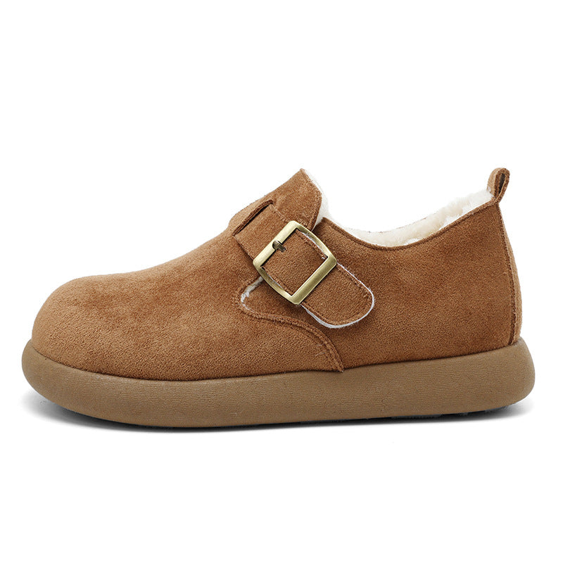 Damen kuschelige Clogs mit modischem Schnallenverschluss und weichem Innenfutter EB