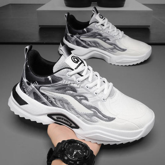 Damen Sportliche Sneakers mit modernem Grafikdesign und rutschfester Sohle EB