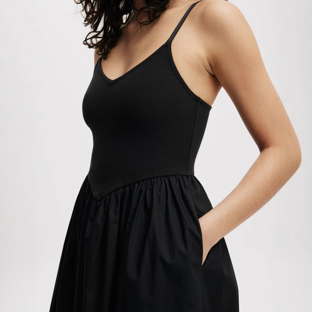 Damen Midi-Kleid mit lässigem Schnitt und praktischen Taschen EB