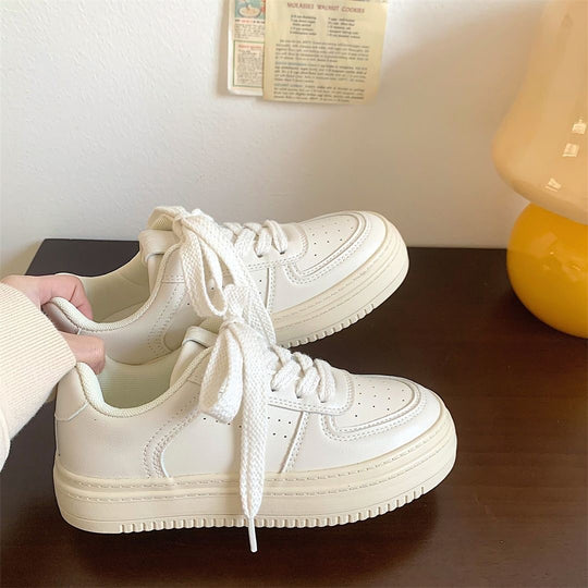 Damen Modische Sneakers mit hoher Sohle und atmungsaktivem Obermaterial EB