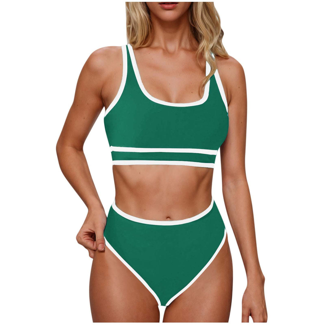 Damen Sportliches Hochtailliertes Bikini-Set EB