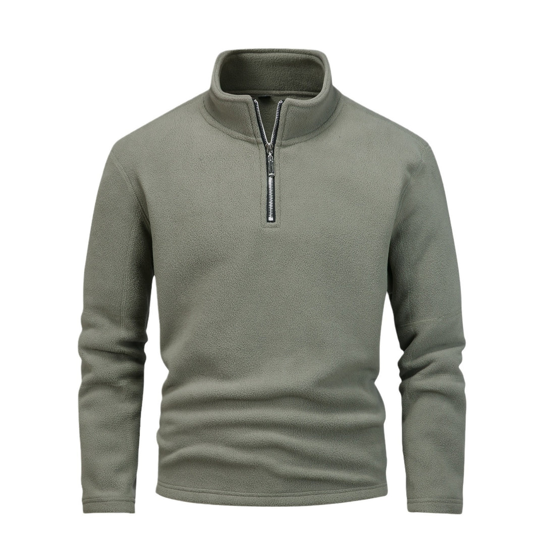 Herren nan Fleece-Halbzip-Pullover mit Stehkragen und flauschiger Mikrofleece-Qualität EB