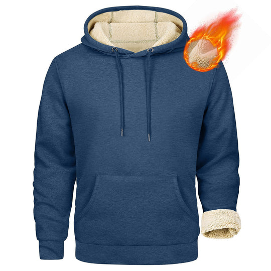 Herren Fleece-Kapuzenpullover mit innenliegendem Kuschelfutter EB