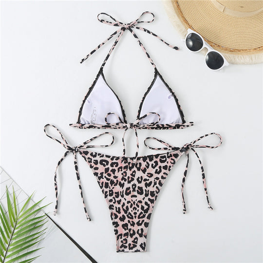 Damen Triangel-Bikini-Set mit verspieltem Tiermuster EB