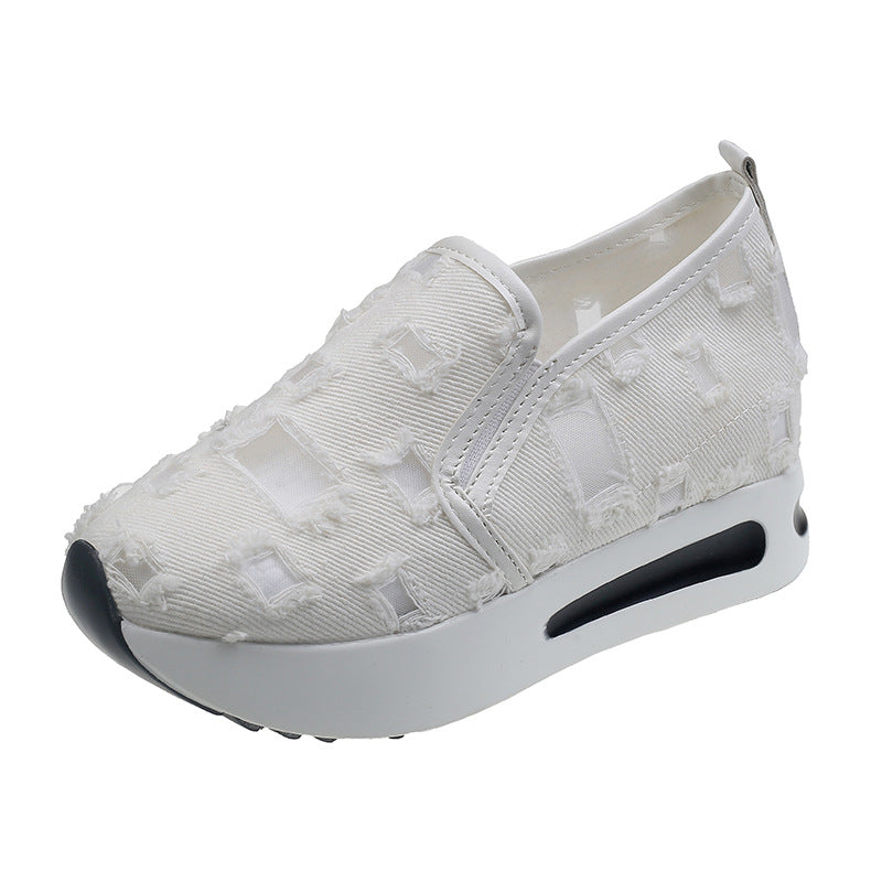 Damen Wedge-Sneaker mit modischem Cut-Out-Design und komfortabler Innensohle EB
