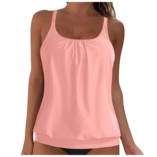 Damen lässiges Top mit gerafftem Saum EB
