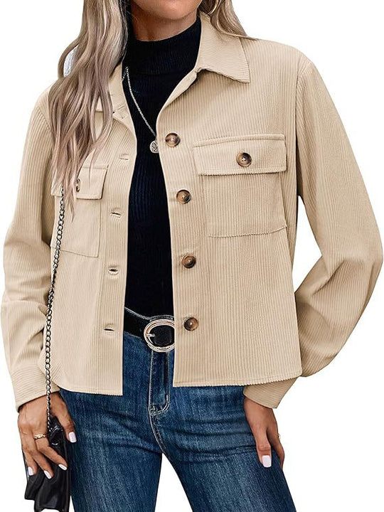 Damen lässige Overshirt-Jacke EB