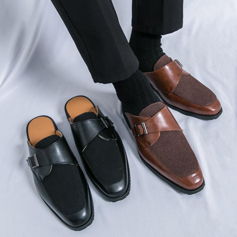 Damen Elegante Clogs mit Gürtelverschluss und gepolsterter Innensohle EB