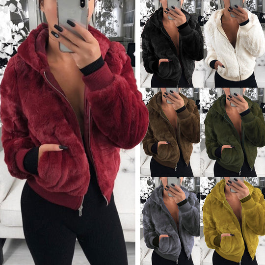 Damen Kunstfell Bomberjacke EB