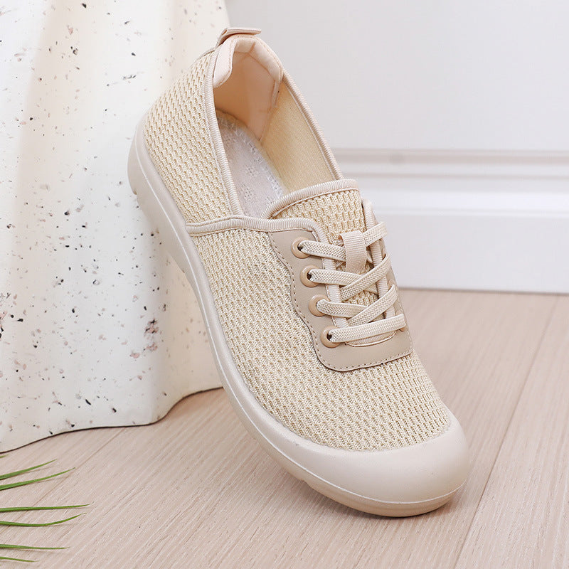 Damen Atmungsaktive Freizeit-Sneaker mit flexibler Sohle und elastischem Schnürsystem EB