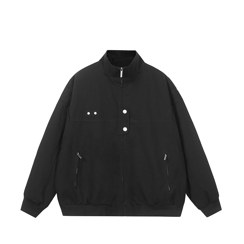 Herren modische Steppjacke mit hohem Kragen und seitlichen Reißverschlusstaschen EB
